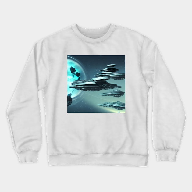 Star ship 1 Crewneck Sweatshirt by RRSA Designs